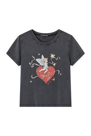 Love Cupid Short Sleeve Blouse