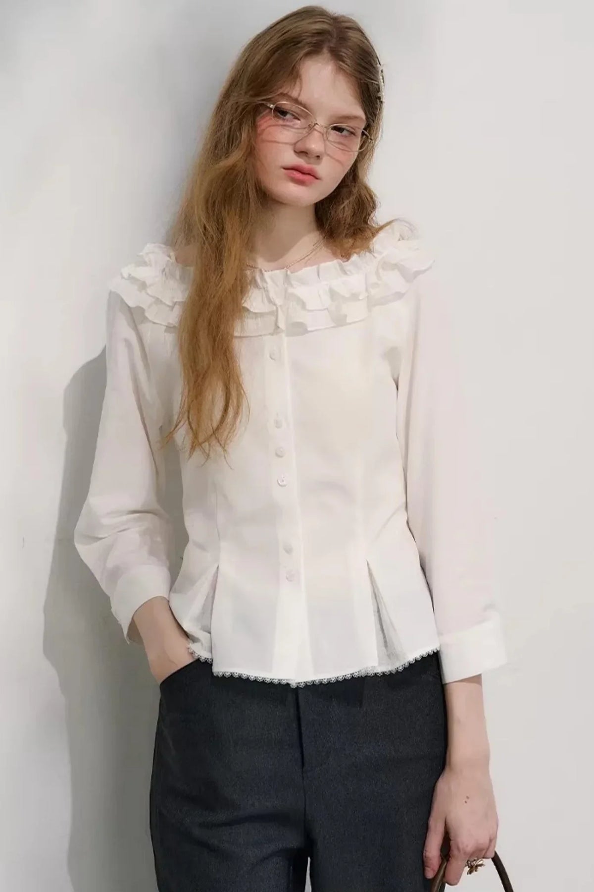 Love Thoughts White Lace Shirt