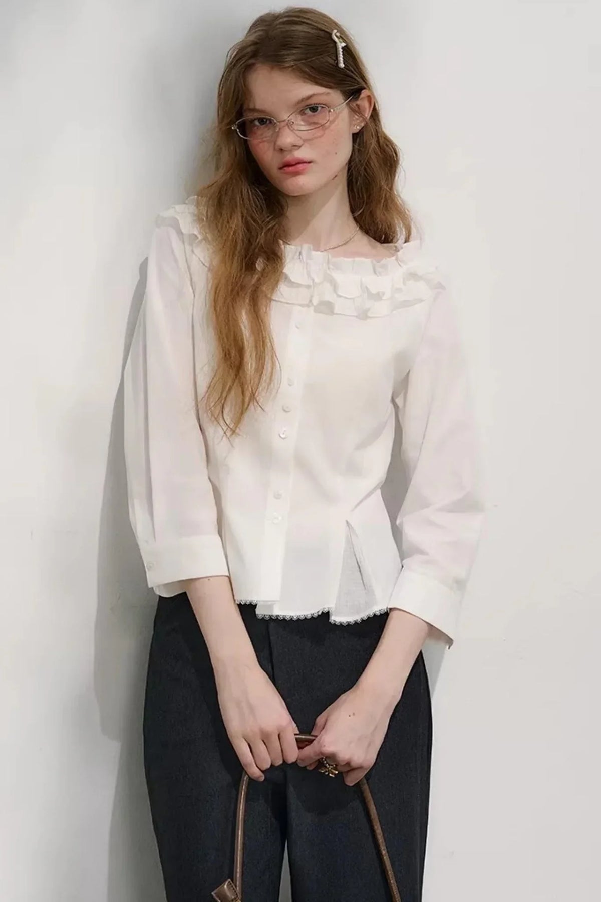 Love Thoughts White Lace Shirt
