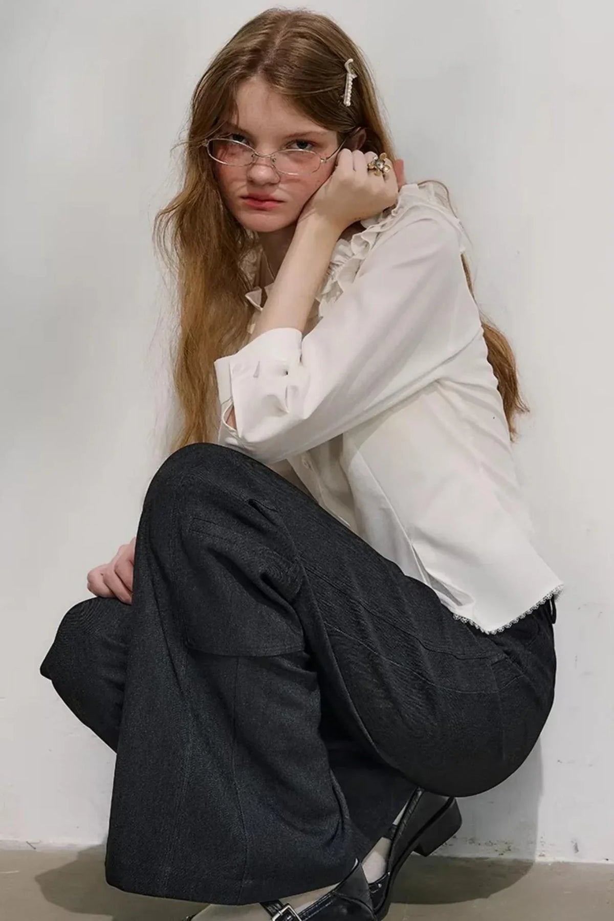Love Thoughts White Lace Shirt