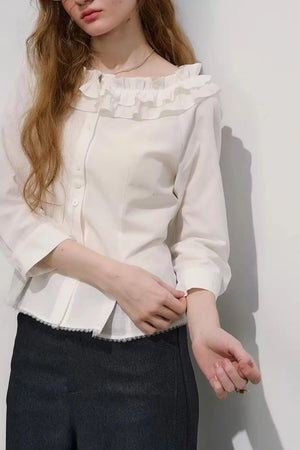 Love Thoughts White Lace Shirt