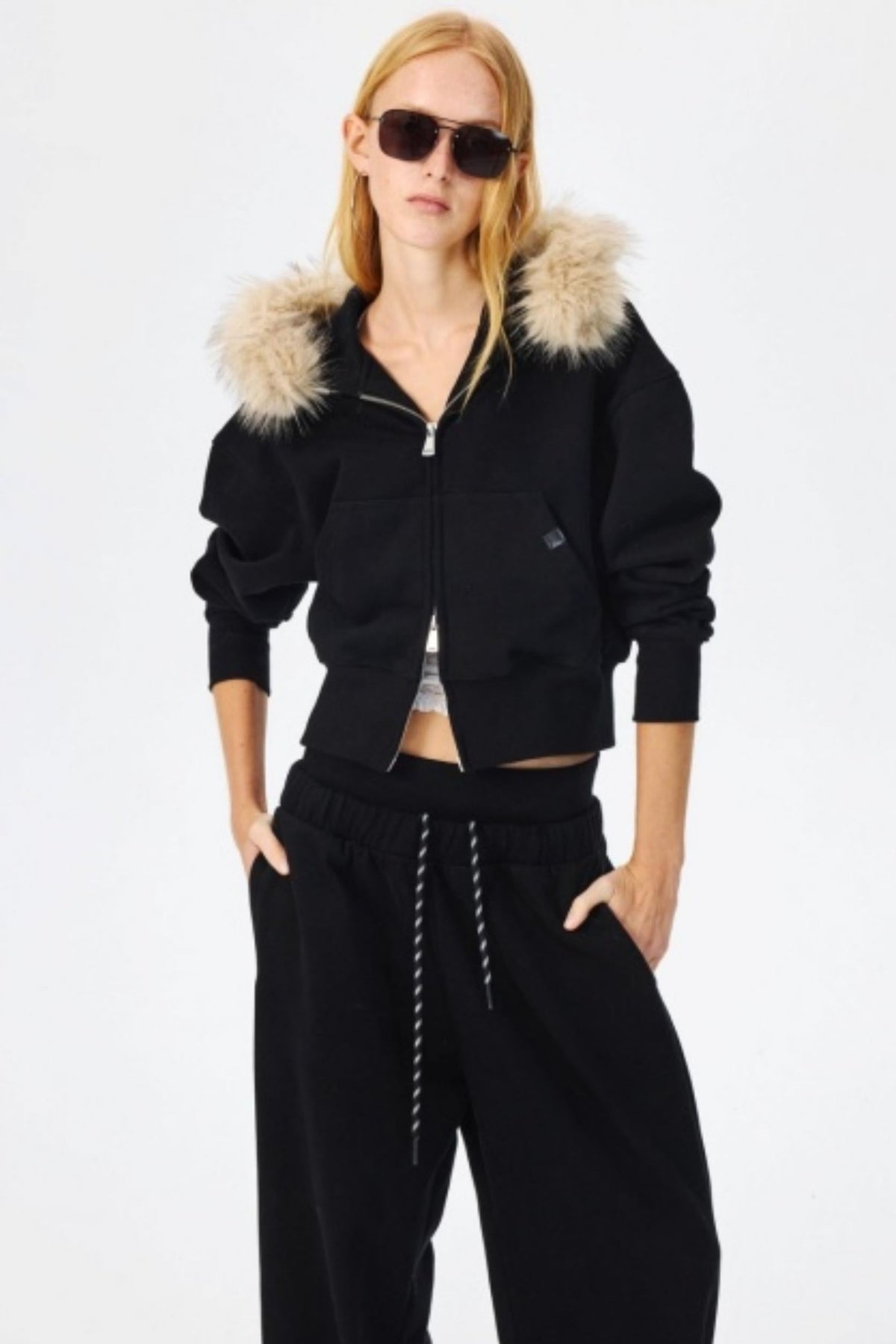 Low Waist Fleece Thermal Sweatpants