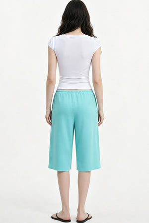 Low-Waist Frayed Straight-Leg Terry Sweatpants