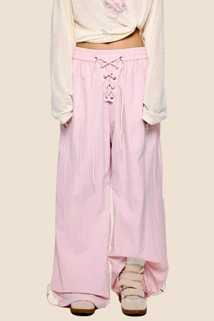 Low-Waist Ruched Sports Pants