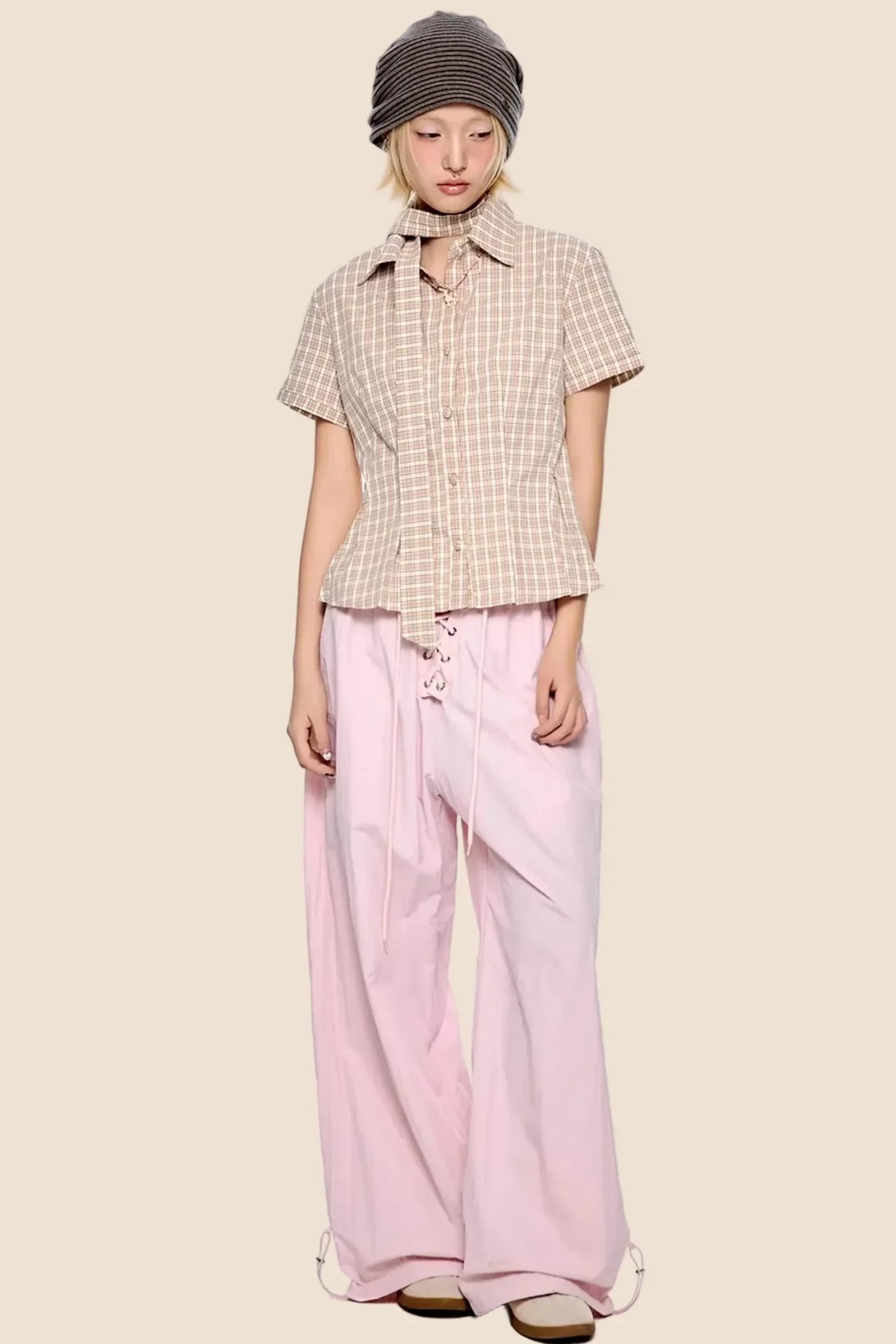 Low-Waist Ruched Sports Pants