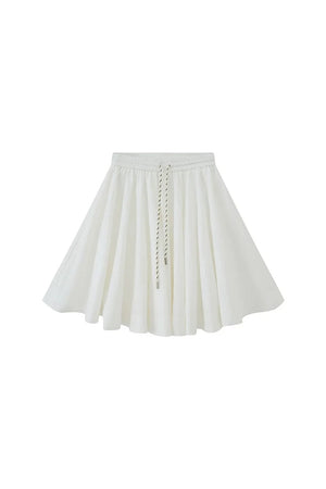 Low Waist Solid A-Line Skirt