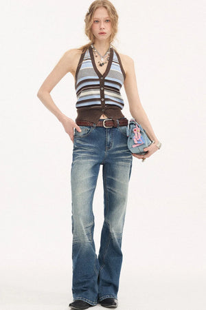 Low-Waist Wide-Leg Jeans