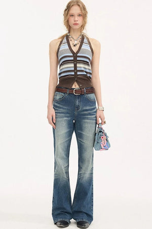 Low-Waist Wide-Leg Jeans