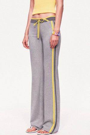 Low-Waisted Drawstring Double Waistband Straight Pants
