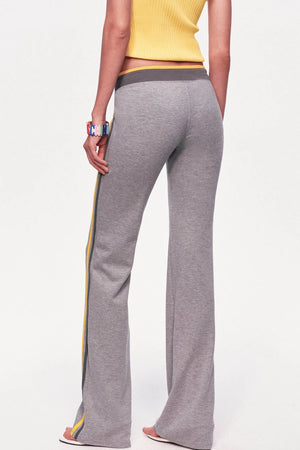 Low-Waisted Drawstring Double Waistband Straight Pants