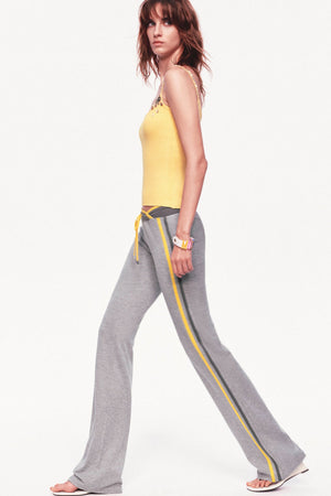 Low-Waisted Drawstring Double Waistband Straight Pants