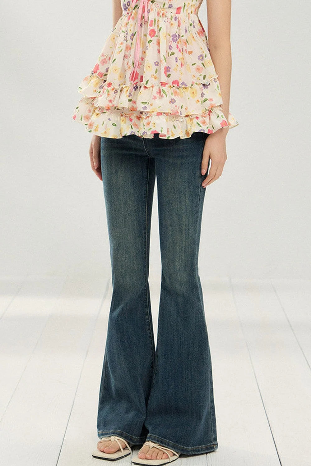 Low-Waisted Flared Pants