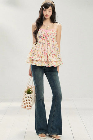 Low-Waisted Flared Pants