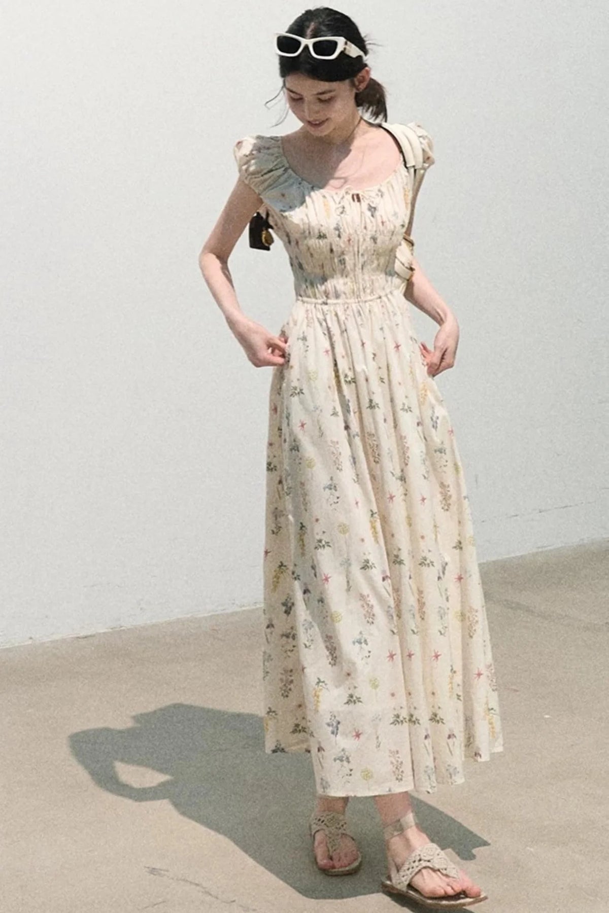 Lush Floral Cotton Dress