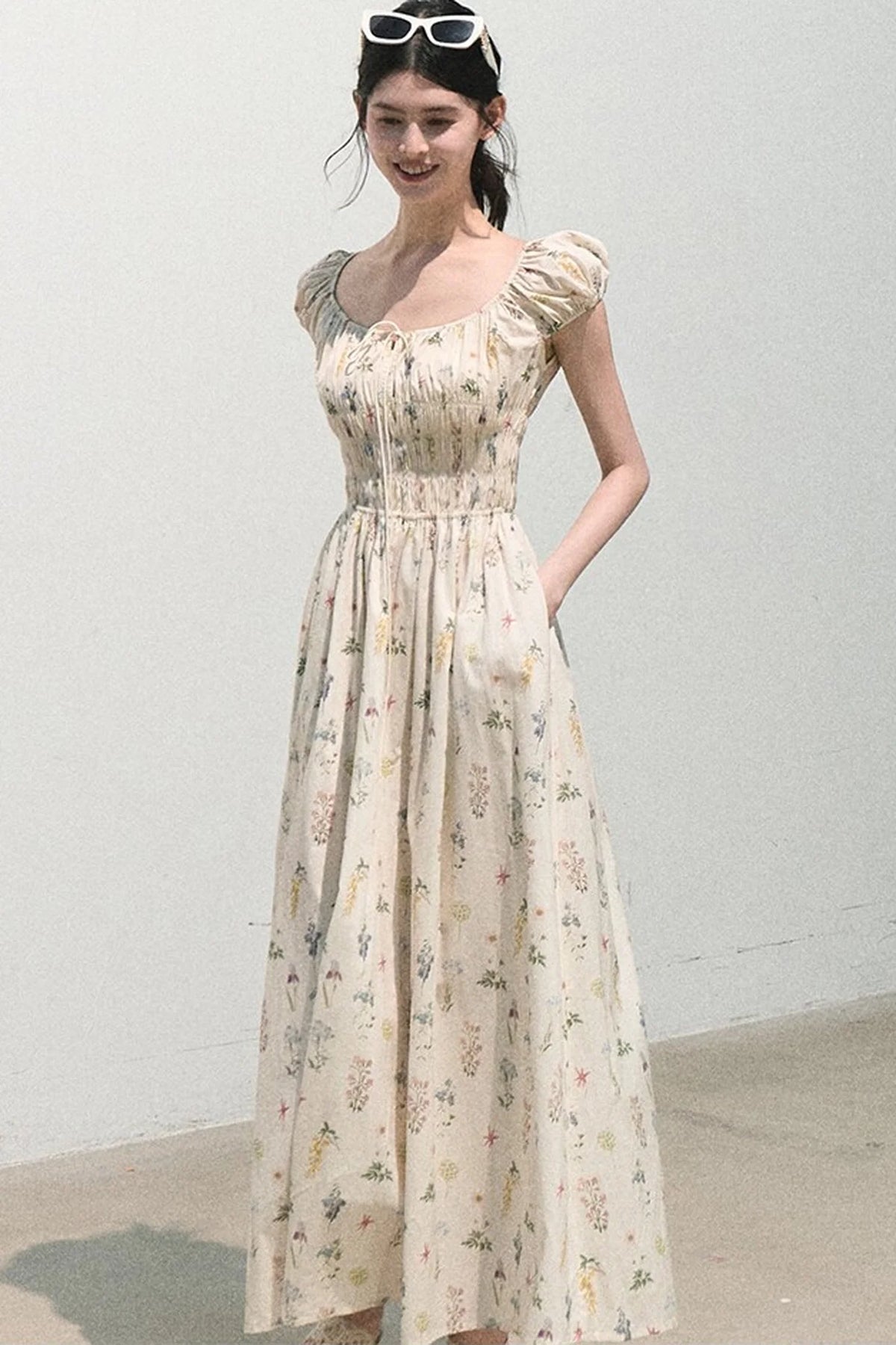 Lush Floral Cotton Dress