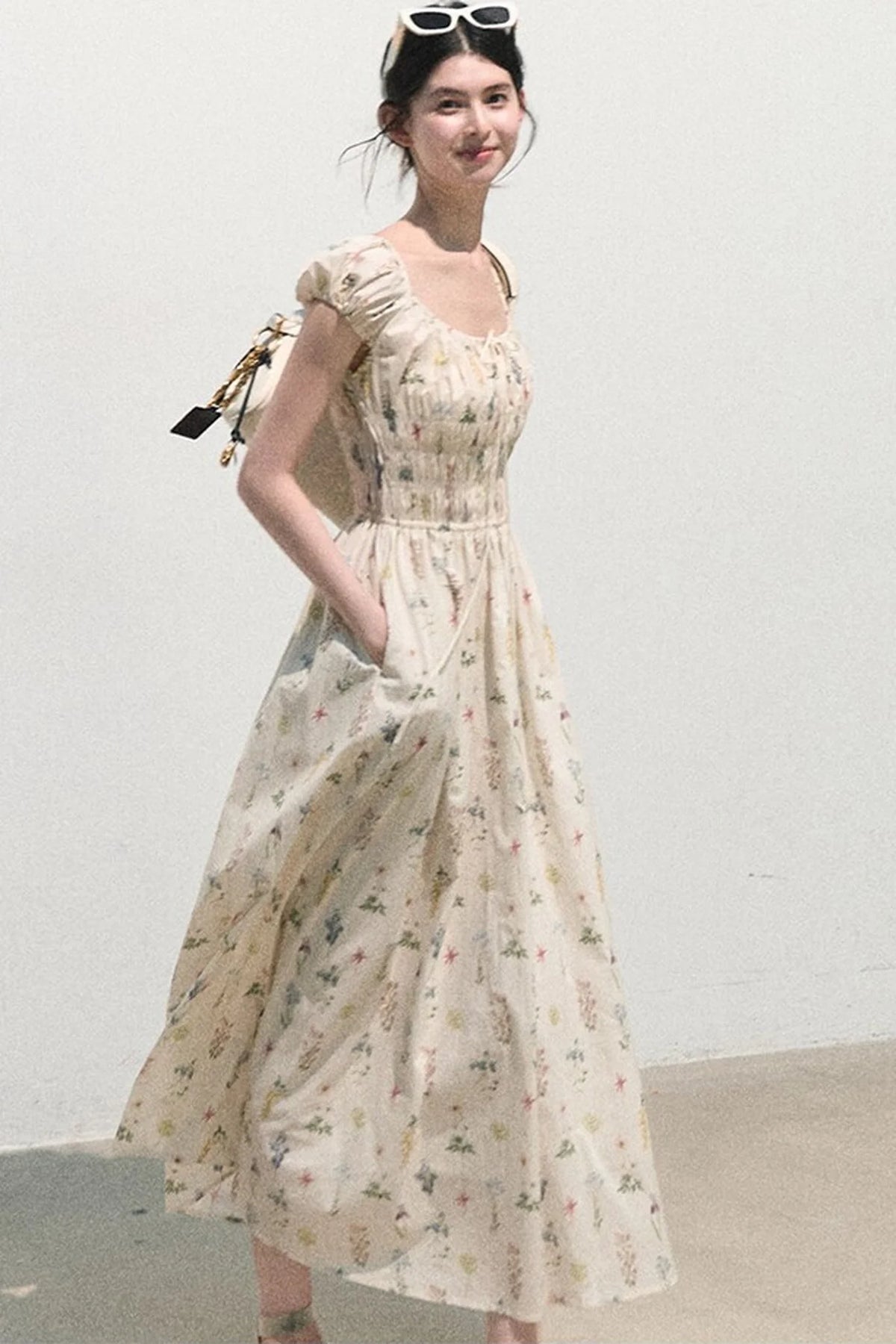 Lush Floral Cotton Dress