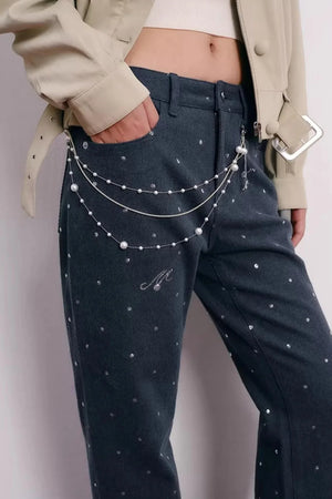 Lustrous Multi-Layered Pearl Waist Chain