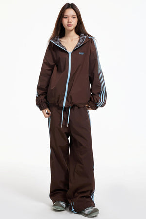 Lux Stripe Hooded Jacket Set-Up