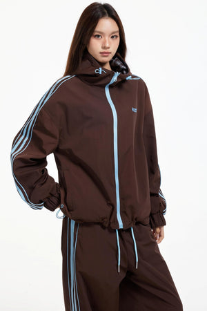 Lux Stripe Hooded Jacket Set-Up