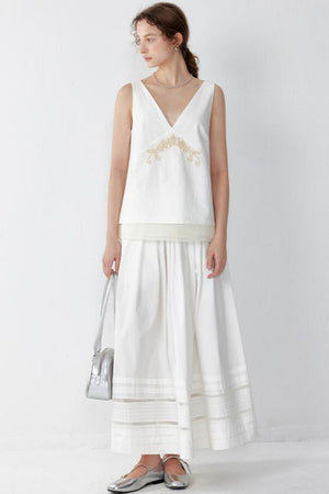 Luxe V-Neck Bustier & Linen Set-Up