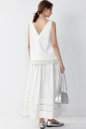 Luxe V-Neck Bustier & Linen Set-Up