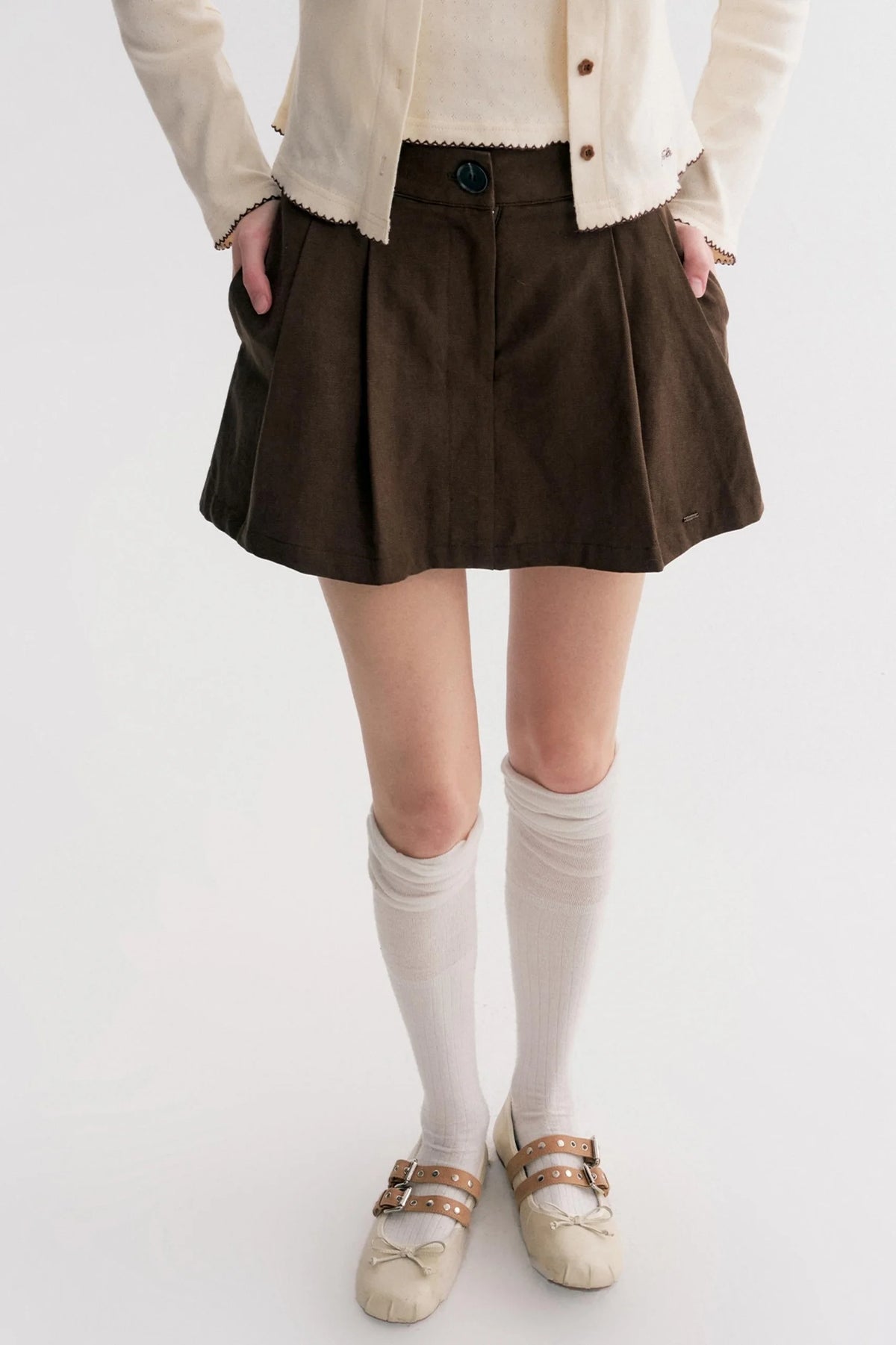 Luxurious Pleated A-Line Skirt