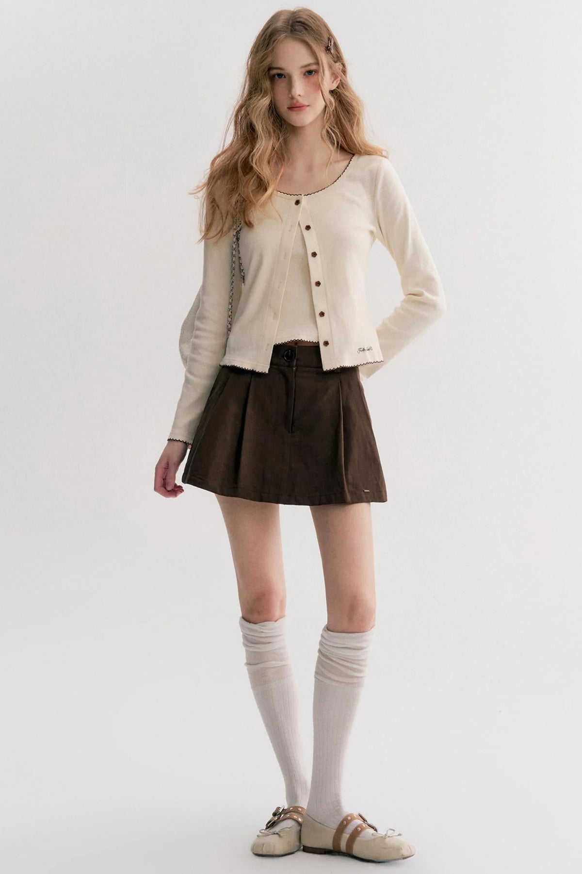 Luxurious Pleated A-Line Skirt
