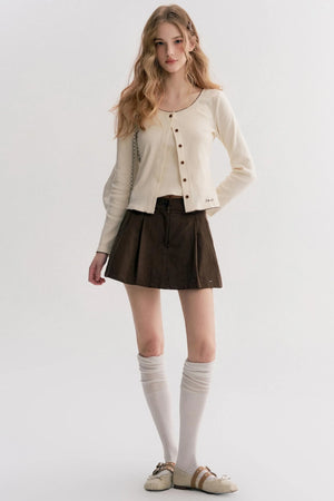 Luxurious Pleated A-Line Skirt