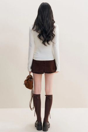 Luxury Corduroy A-Line Skirt