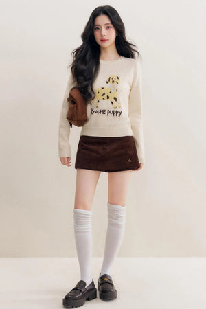 Luxury Corduroy A-Line Skirt