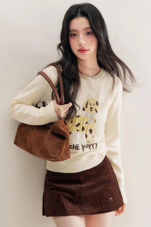 Luxury Corduroy A-Line Skirt