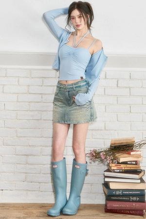 Luxury Denim Skirt