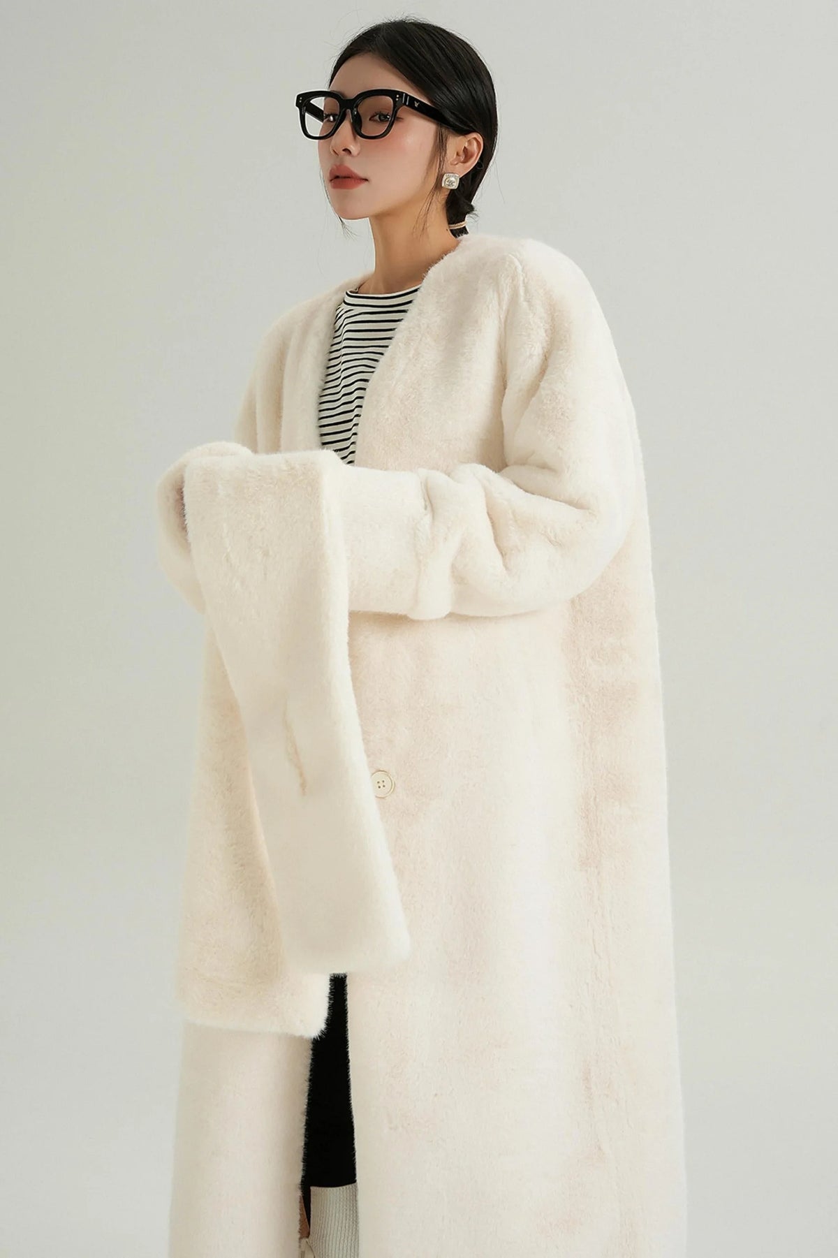 Luxury Fur Mid-Length Coat