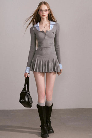 Luxury Gray Slimming Dress