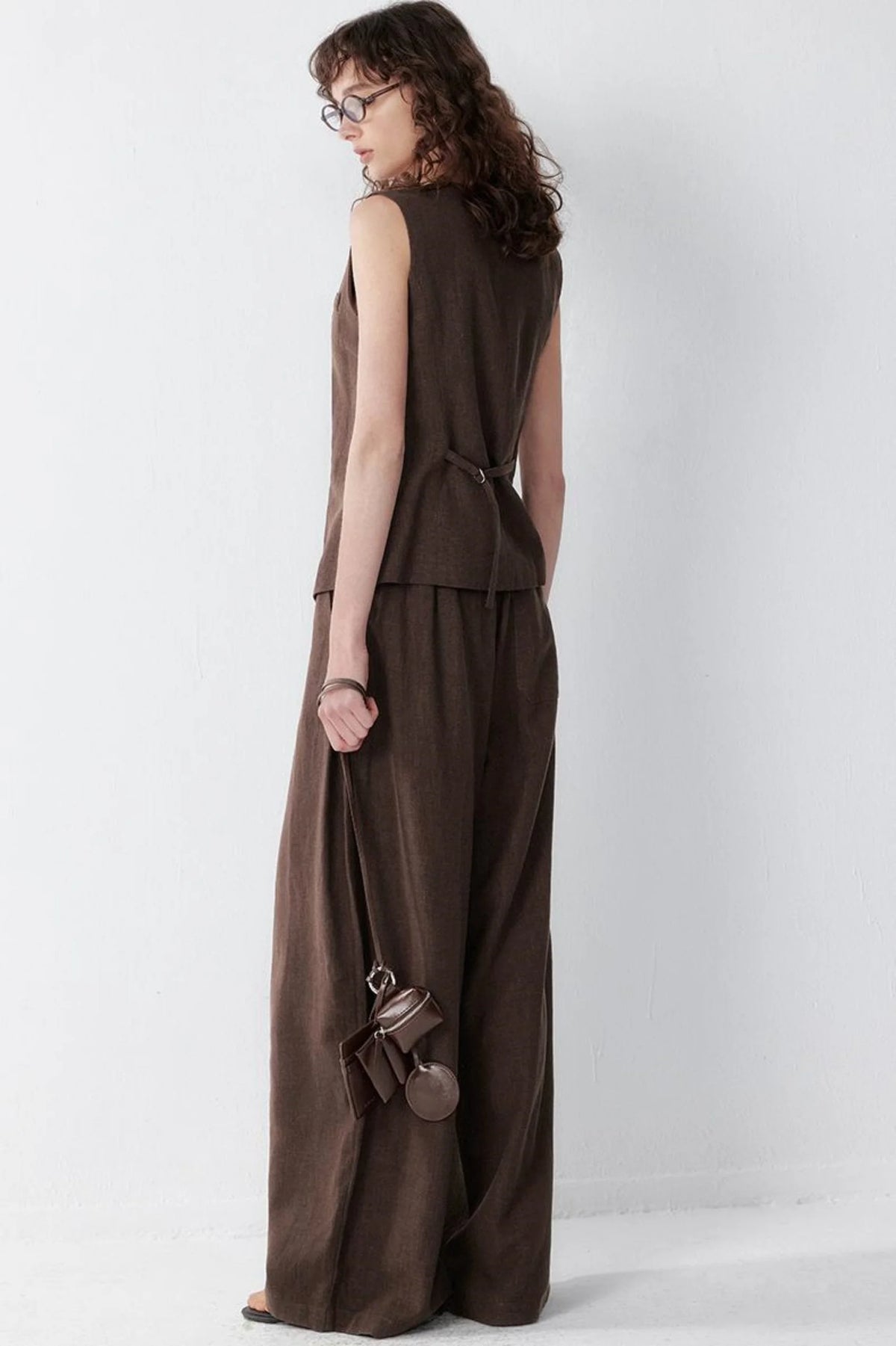 Luxury Tencel Vest Suit Set-Up