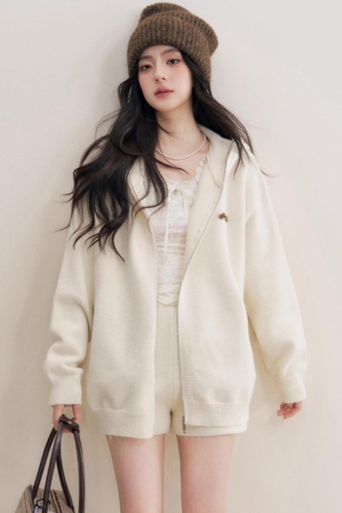 Luxury Wool Hooded Jacket Set-Up