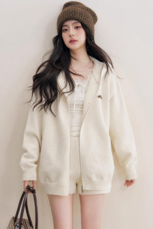 Luxury Wool Hooded Jacket Set-Up