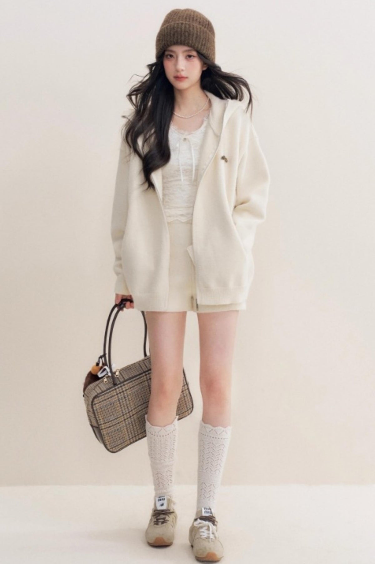Luxury Wool Hooded Jacket Set-Up