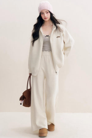 Luxury Wool Hooded Jacket Set-Up