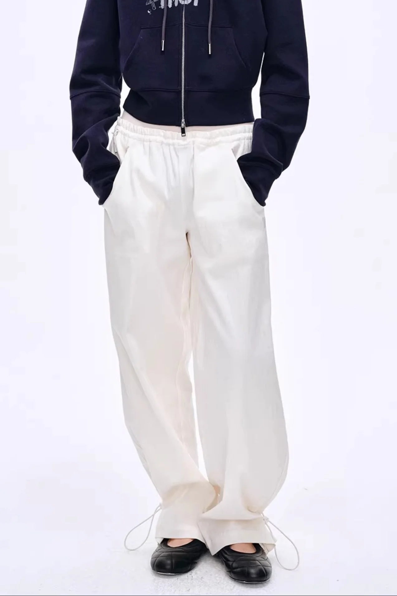 Lyocell Blend Color-Block Pants