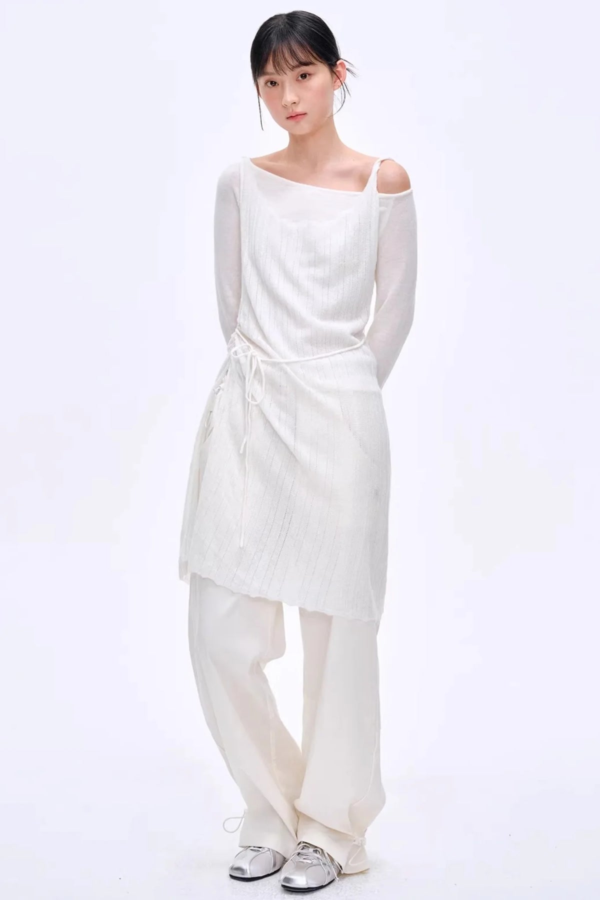 Lyocell Blend Color-Block Pants