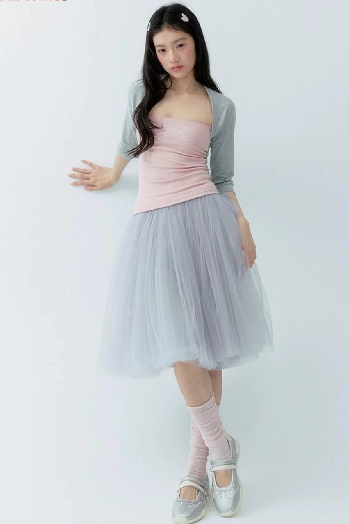 Lyocell Color-Blocked Knit Top Set-Up