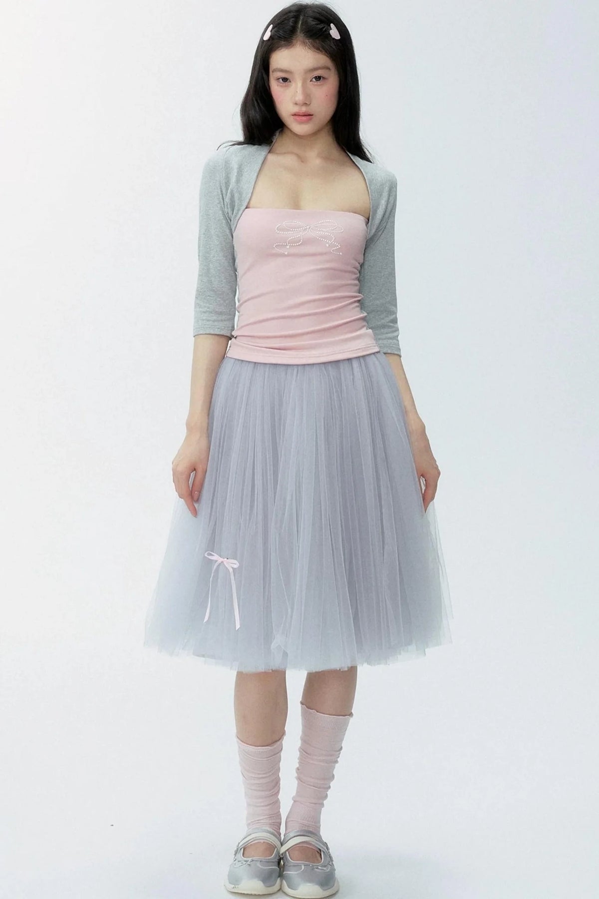 Lyocell Color-Blocked Knit Top Set-Up