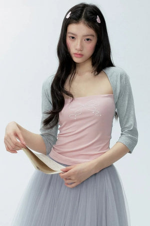 Lyocell Color-Blocked Knit Top Set-Up