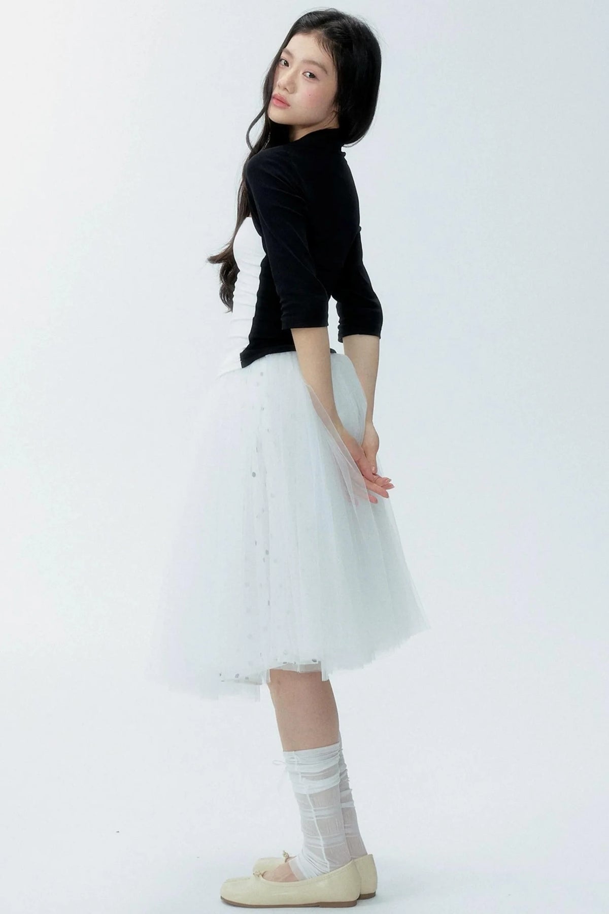 Lyocell Color-Blocked Knit Top Set-Up