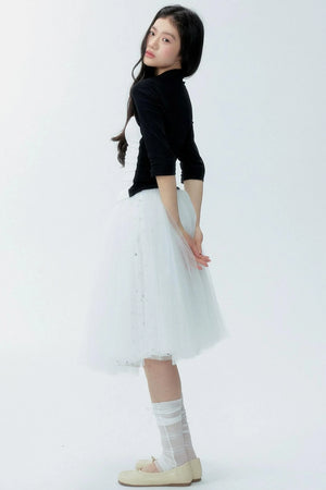 Lyocell Color-Blocked Knit Top Set-Up