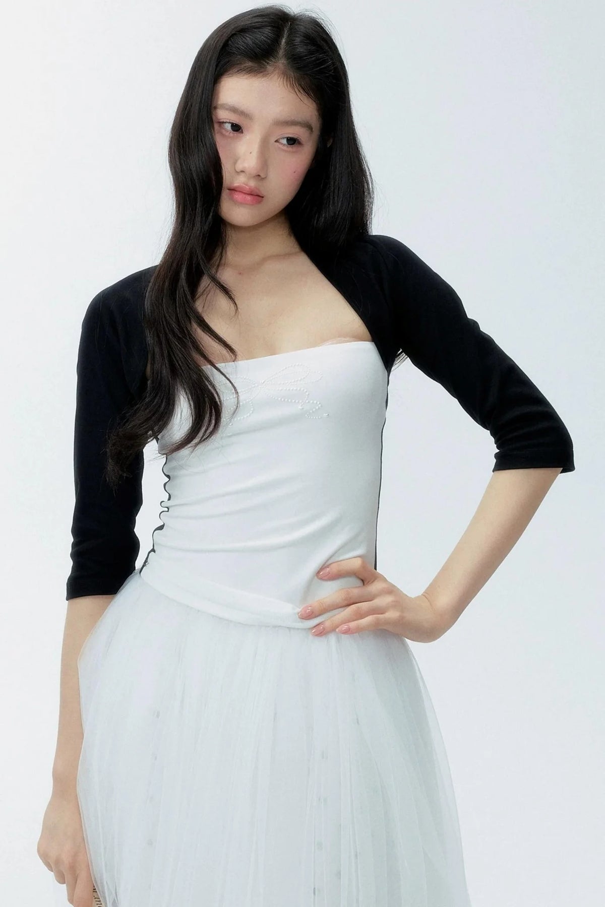 Lyocell Color-Blocked Knit Top Set-Up