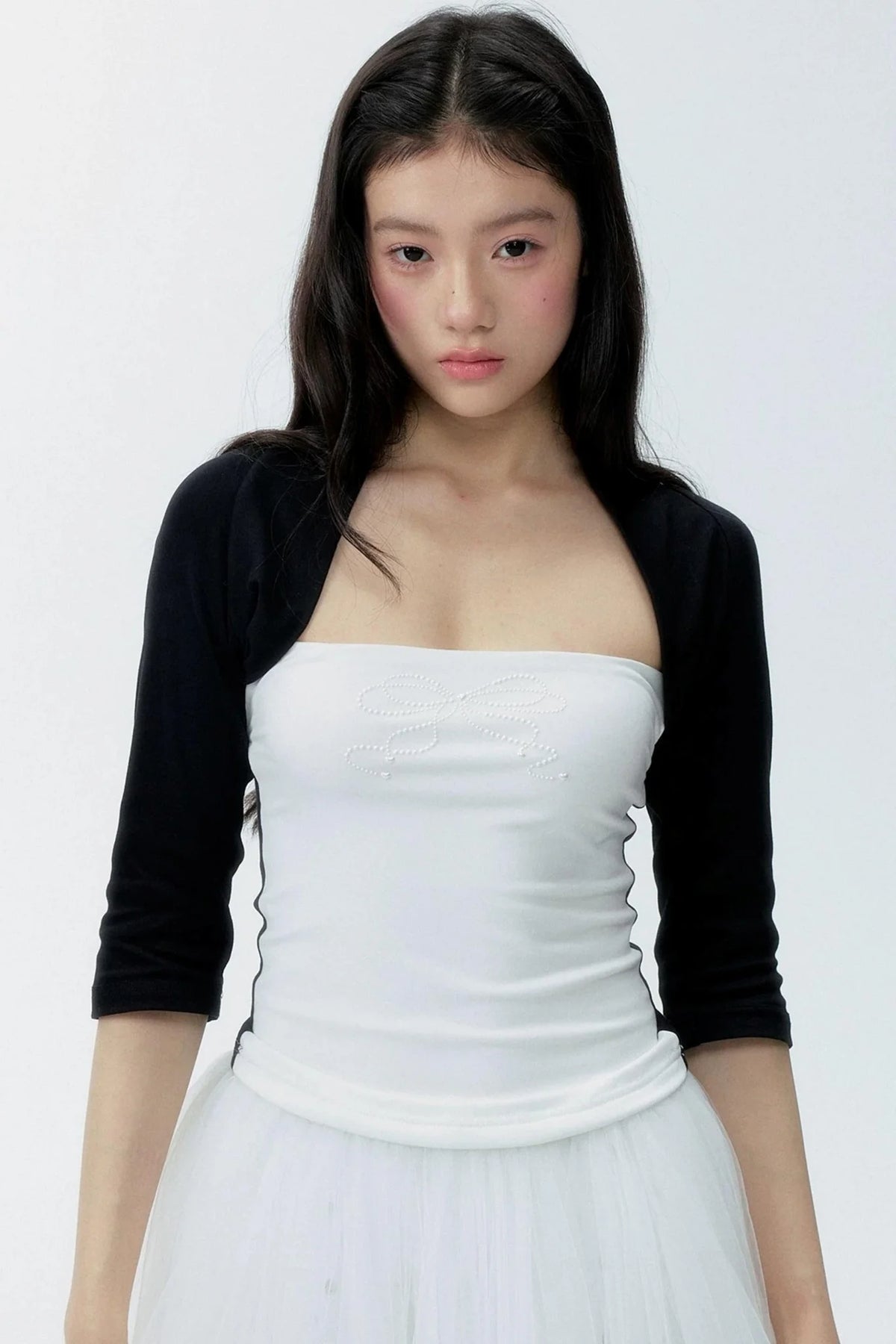 Lyocell Color-Blocked Knit Top Set-Up