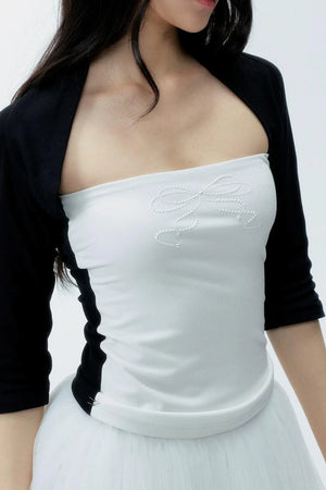 Lyocell Color-Blocked Knit Top Set-Up