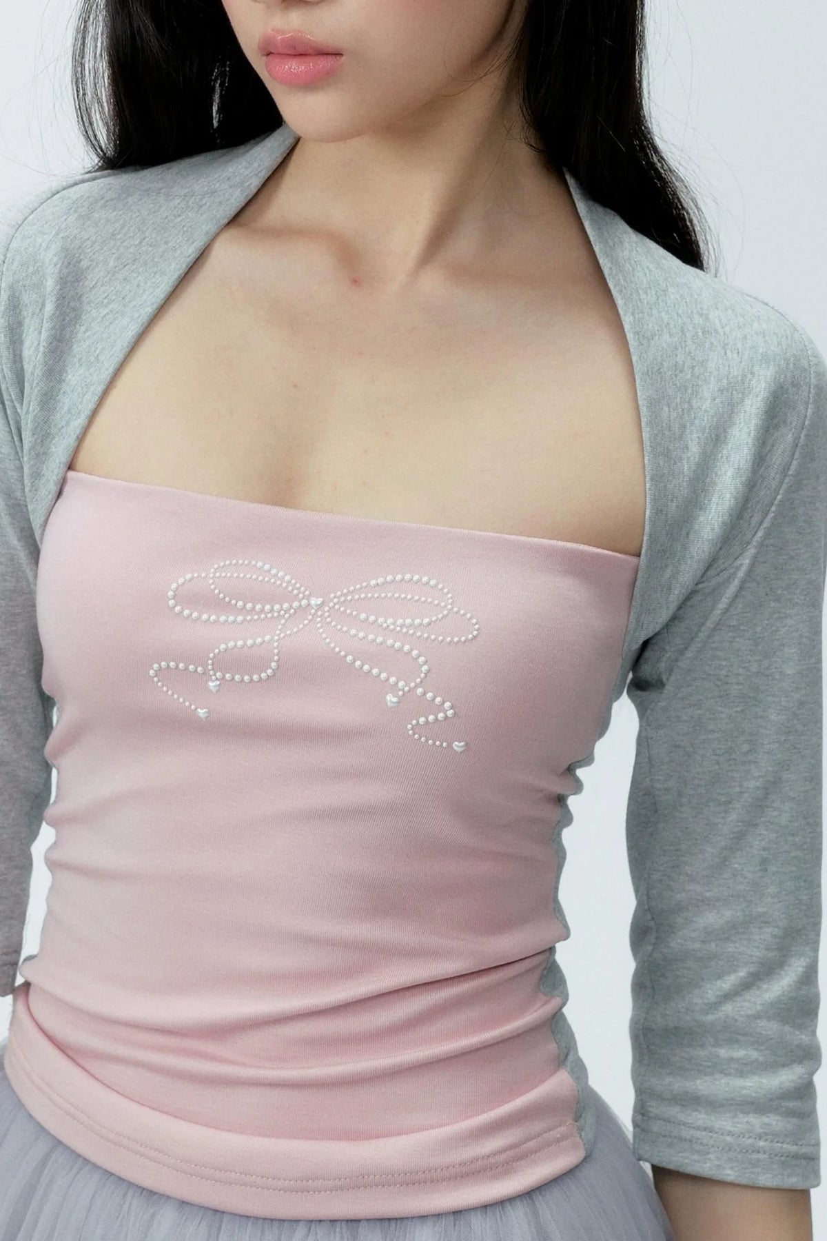 Lyocell Color-Blocked Knit Top Set-Up